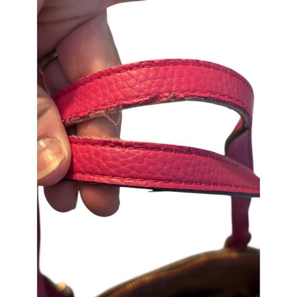 Anne Klein Logo Brown & Pink Tote Bag With Removable Wristlet - Picture 8 of 12